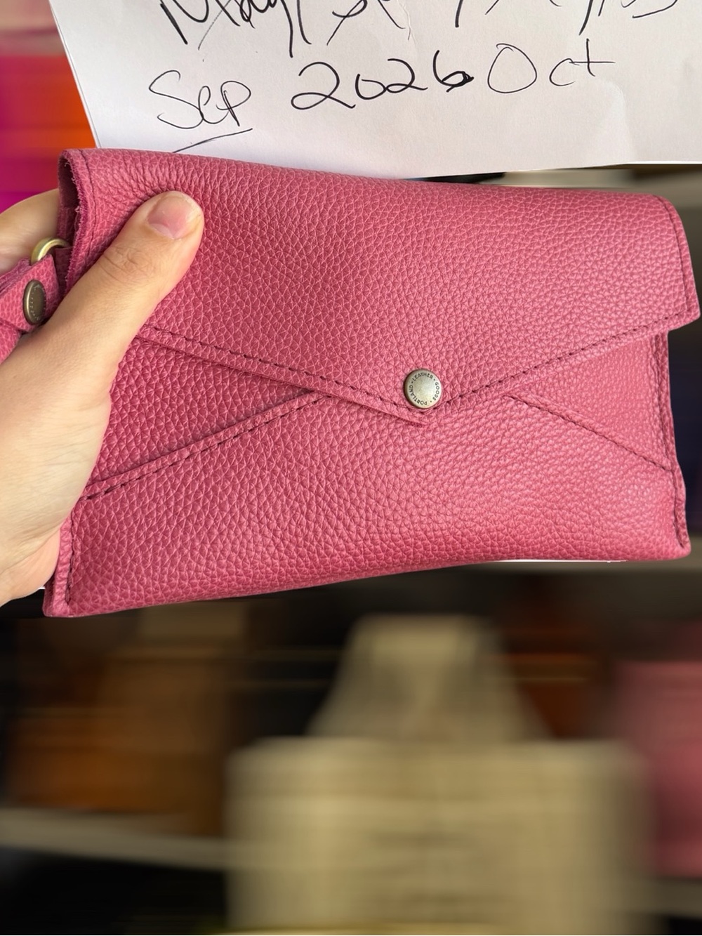 Portland leather goods Wild Rose Envelope Crossbody